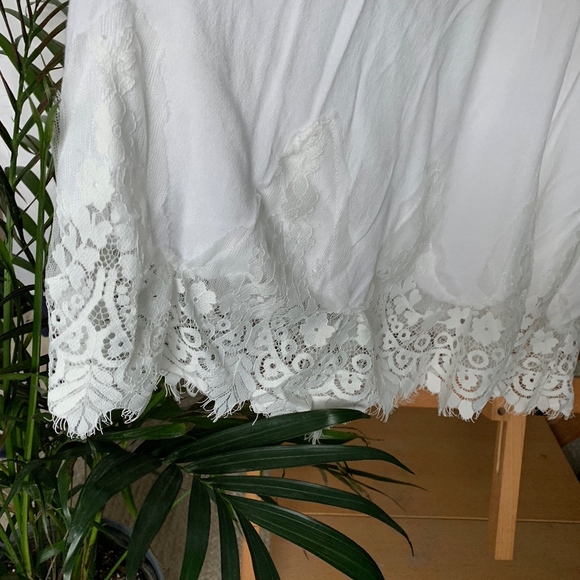 Maddy K white dress with lace accents - Picture 2 of 3